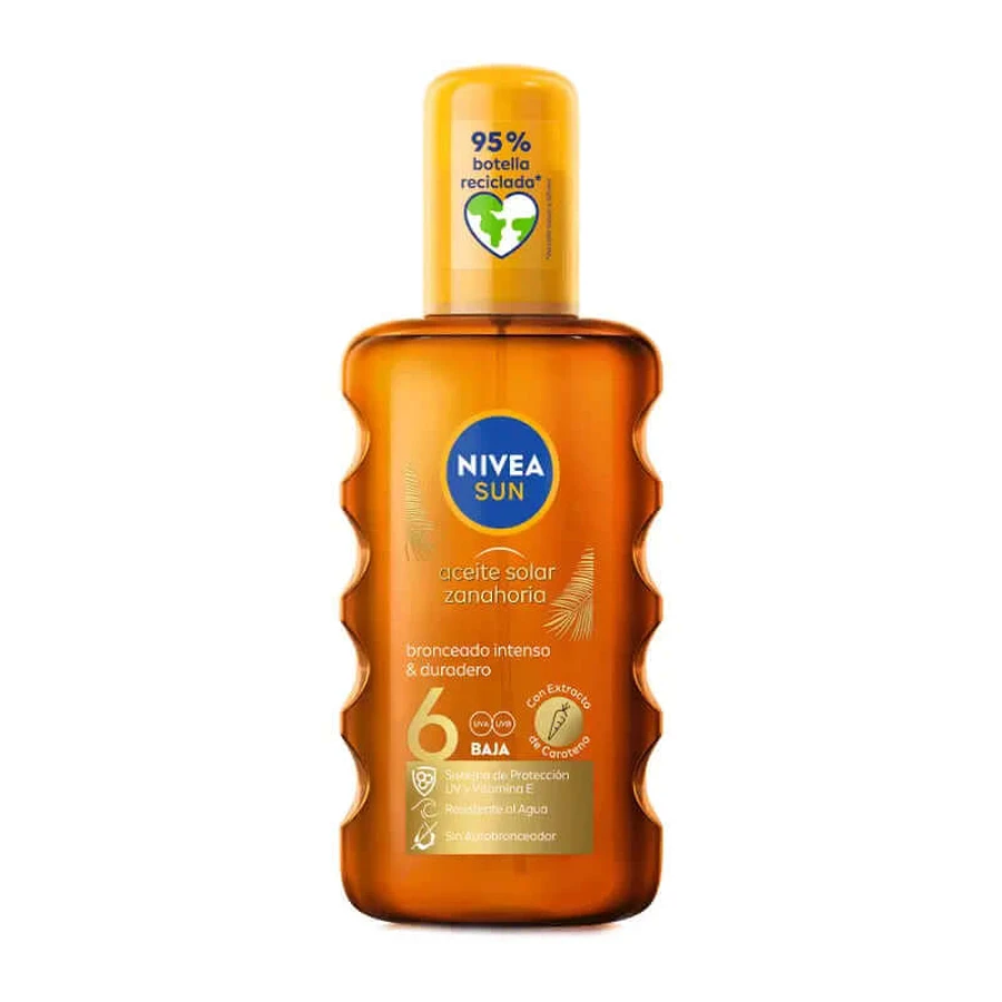 NIVEA Sun SPF6 Karotten-Sonnenöl-Spray, 200 ml