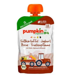 Purée de fruits et légumes bio, patates douces et poires, 100g, Pumpkin Organics
