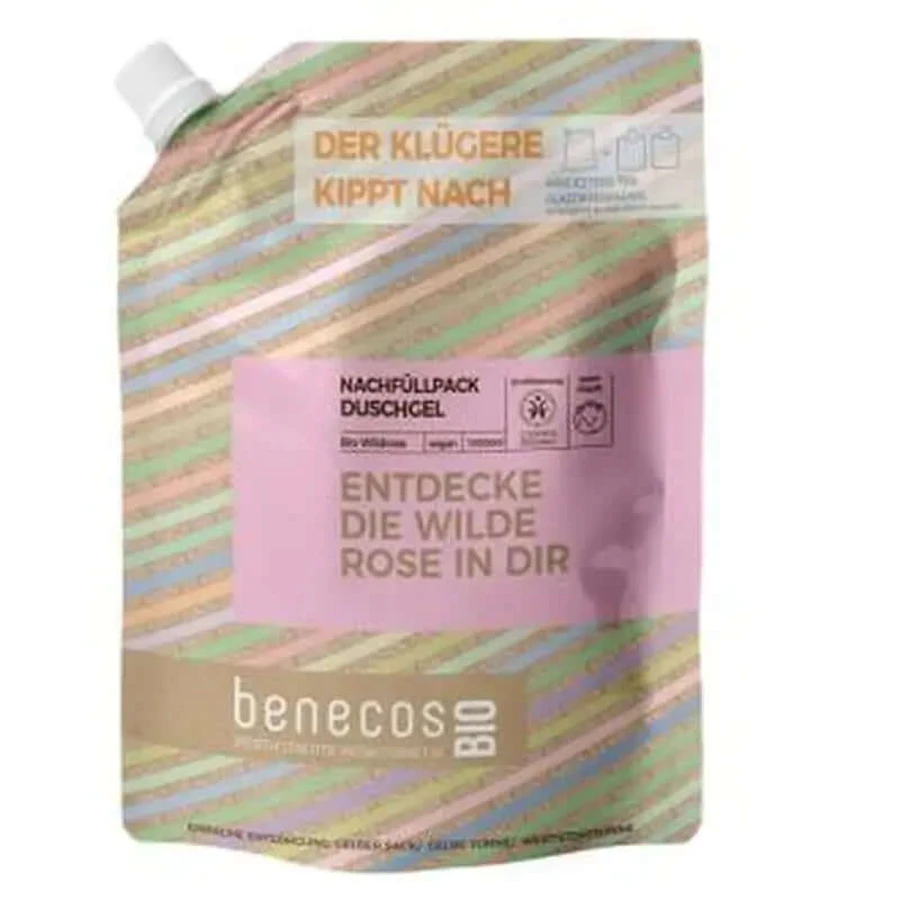 Benecos Rosa Badegel M.Refill 1Lt. bio-vegan