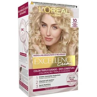 L'Oréal Paris Excellence Creme Permanent Hair Color - Shade 10 Light Lightest Lightening Blonde