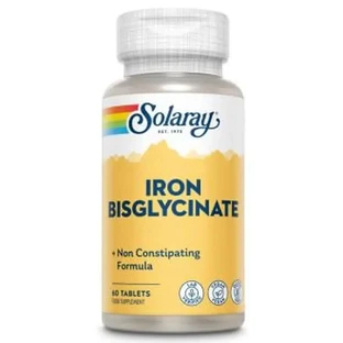 Solaray Bisglycinate Iron Hierro Bisglicinato 60 Comprimidos