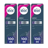 Veet Crème dépilatoire pour femmes Aisselles et zone du maillot Roll-On, 3x100ml