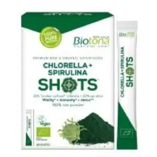 Biotona Chlorella+Spirulina Raw 20Shots. Bio Sg Vegan