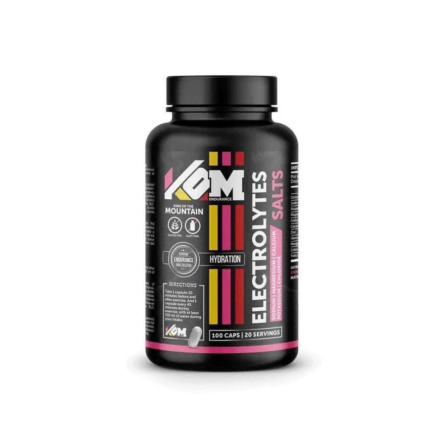 Kom Endurance Hydration Sports Nutrition, flacone da 100 capsule di elettroliti.