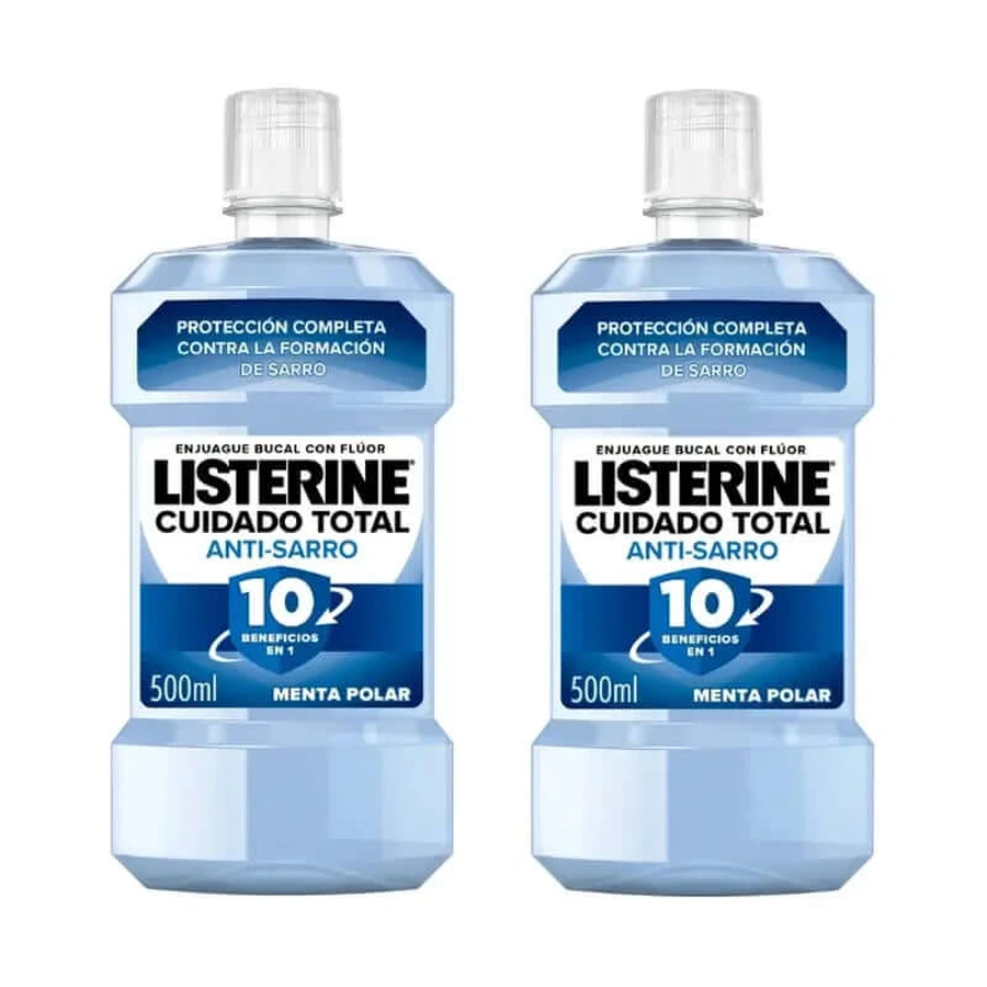 Listerine Duplo - Erweiterte Anti-Tartar-Mundspülung, 2 x 500 ml