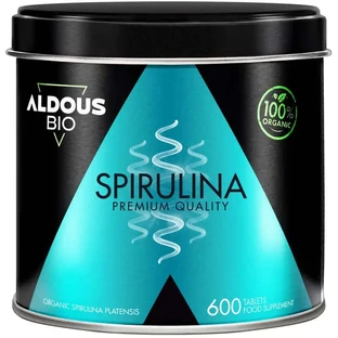 Aldous Bio Spirulina Spiruline biologique de qualité supérieure, 600 unités