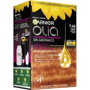 Garnier Olia permanente Färbung ohne Ammoniak, angenehmen Geruch mit floralen Ölen natürlichen Ursprungs - Bold Intense Copper 7.40