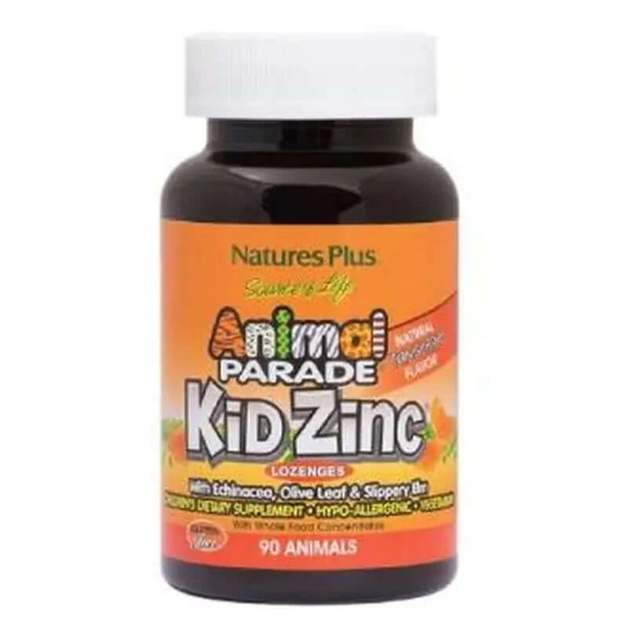 Natures Plus Animal Parade Kidzinc Pastilles, 90 comprimés