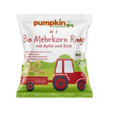 Natural organic apple and cinnamon rings, 20g, Pumpkin Organics