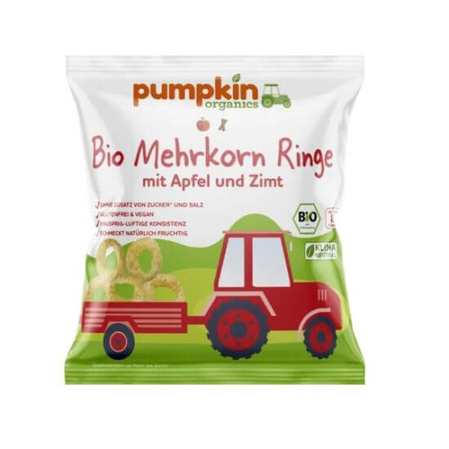 Anelli naturali biologici di mela e cannella, 20 g, Pumpkin Organics