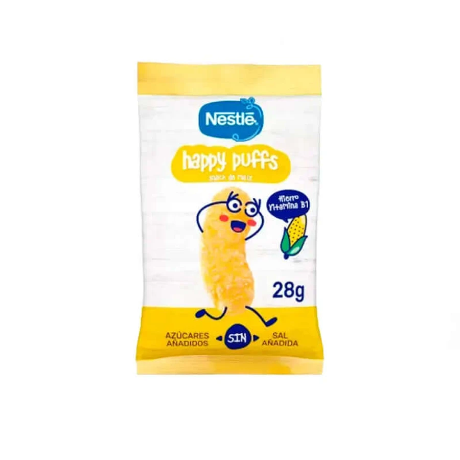 Nestlé Gesunde Knabberei Happy Puffs Natur Mais, 28g