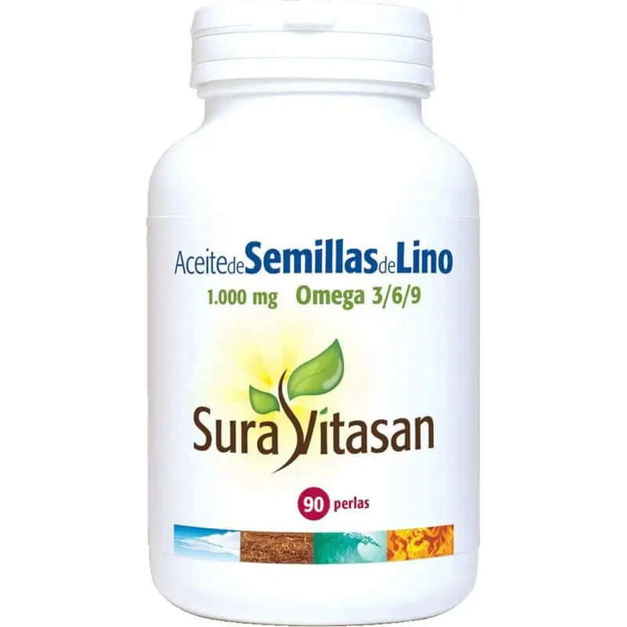 Sura Vitasan Ac Lijnzaad 1000 Mg , 90 parels