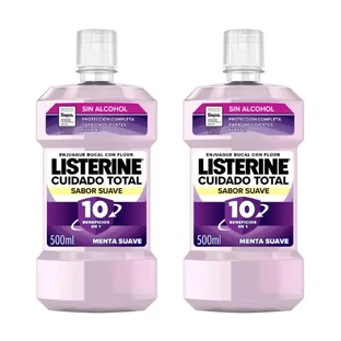 Listerine Duplo Total Care Mondwater met Milde Smaak, 2 x 500 ml