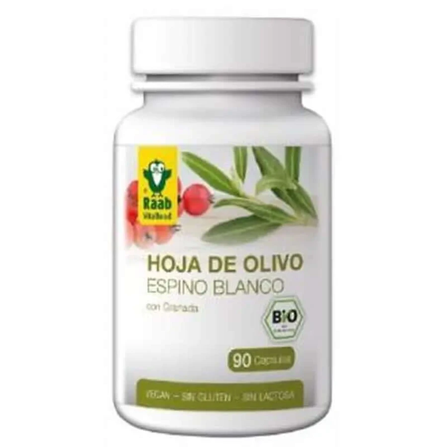 Raab Vitalfood Olive Leaf & Hawthorn 90Caps Bio Sg Vegan