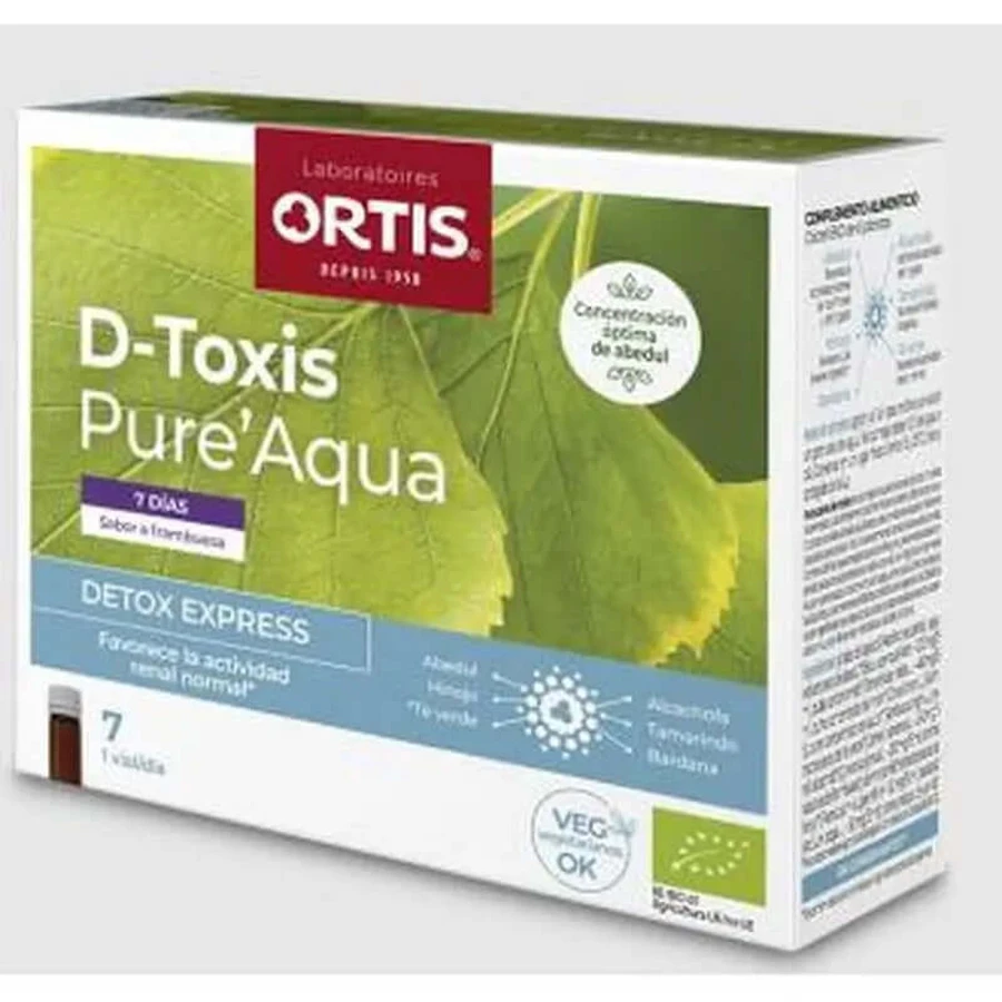 Ortis D-Toxis Pure Aqua Raspberry 7X15Ml. Bio