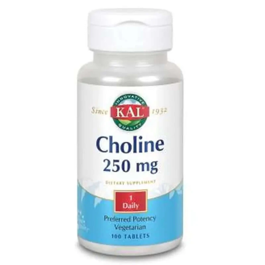Solaray Choline Kal 250Mg. 100 tabletten