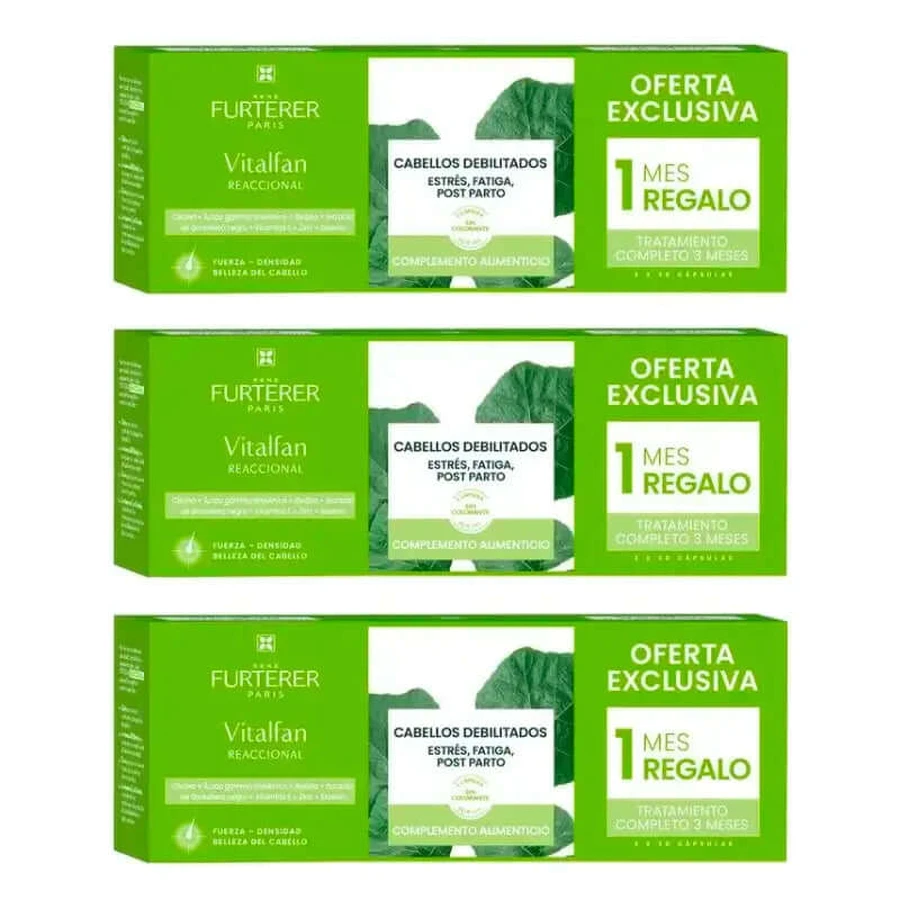 Rene Furterer Vitalfan Anticaida Reaccional, verpakking 3 x 30 capsules