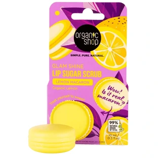 Organic Shop Fac Lemon Macaron Sugar Lip Scrub , 10 ml