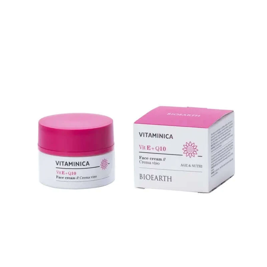 Bioearth Krem do twarzy z witaminą E i Q10, 50 ml: ceny i cechy
