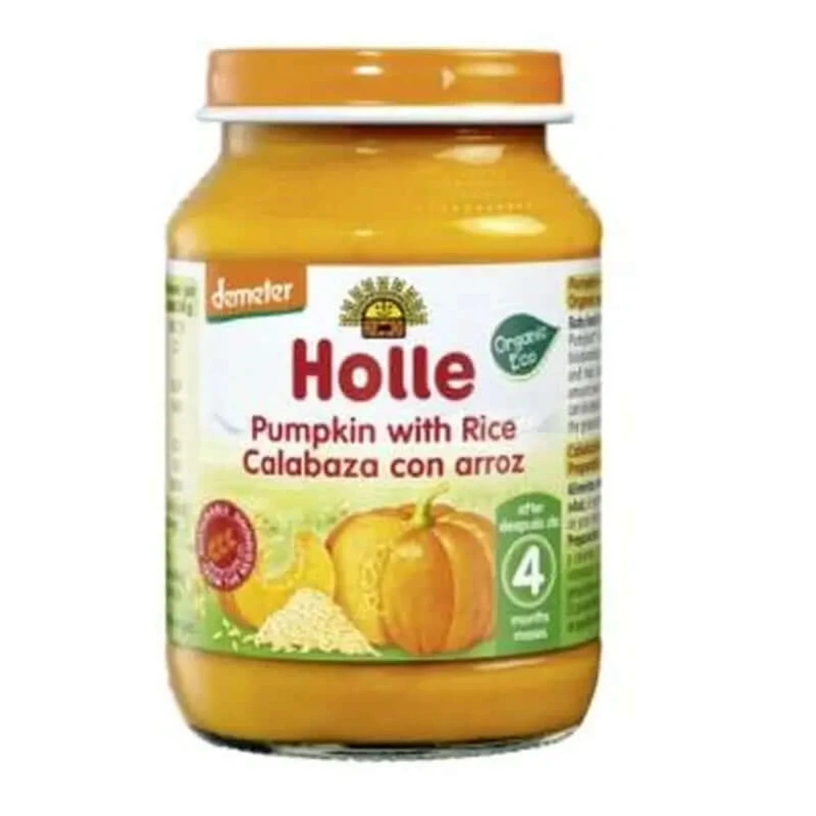 Holle Pumpkin with Rice 4 Months 190Gr. Demeter