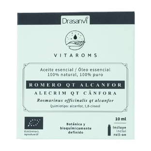 Drasanvi Vitaroms Rosmarin Qt Kampfer Bio Ätherisches Öl , 10 ml