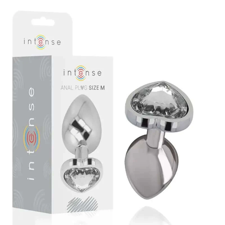 Intense Anaalplug Metaal Aluminium Hart Wit Maat M