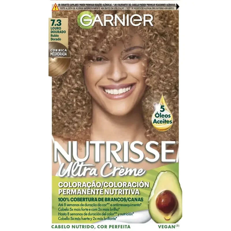 Garnier Nutrisse Permanent Haarkleur Goud Blond Kleur 7,3 , 160 ml