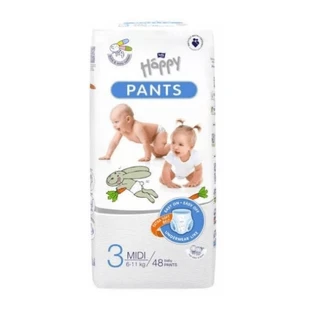 Pañales nº 3, 6-11 kg, 48 piezas, Happy