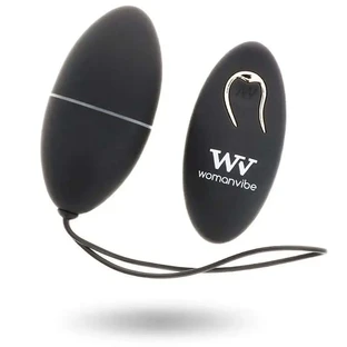 Womanvibe Alsan Huevo Control Remoto Negro Silicona Negro