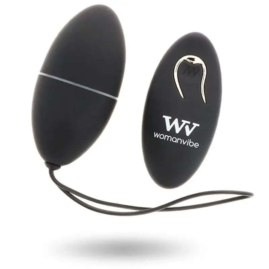 Womanvibe Alsan Huevo Control Remoto Negro Silicona Negro