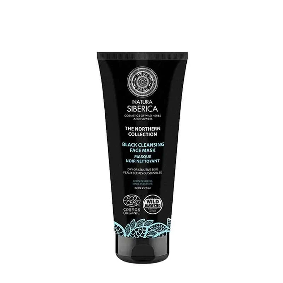 Natura Siberica Noordelijke Collectie Gezichtsmasker Zwarte Glans Huid Na, 80 ml