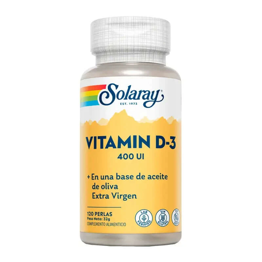 Solaray Vit. D3 400Ui 120 Perlen