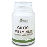 Plantapol Calcium+Vit.D Chocoladesmaak 60 Kauwtabletten