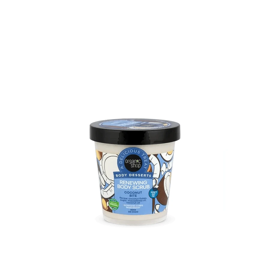 Organic Shop Kokosnoot Bite Vernieuwende Lichaamsscrub, 450 ml