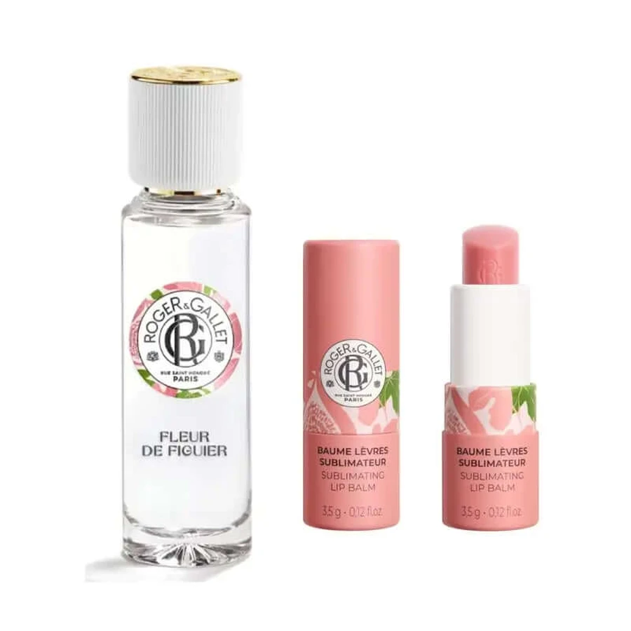Roger & Gallet Fleur De Figuier Lippenbalsem + Welzijn Geurwater Pakket