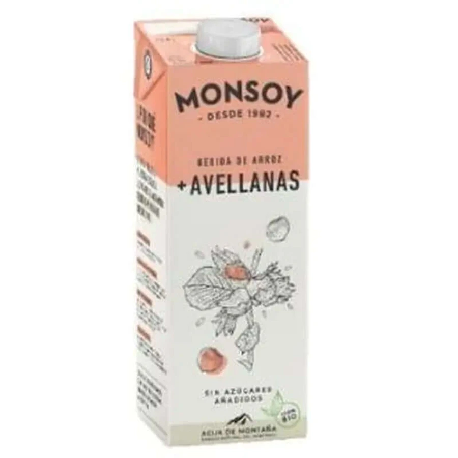 Monsoy Rijst Groentedrank Met Hazelnoten 1Lt