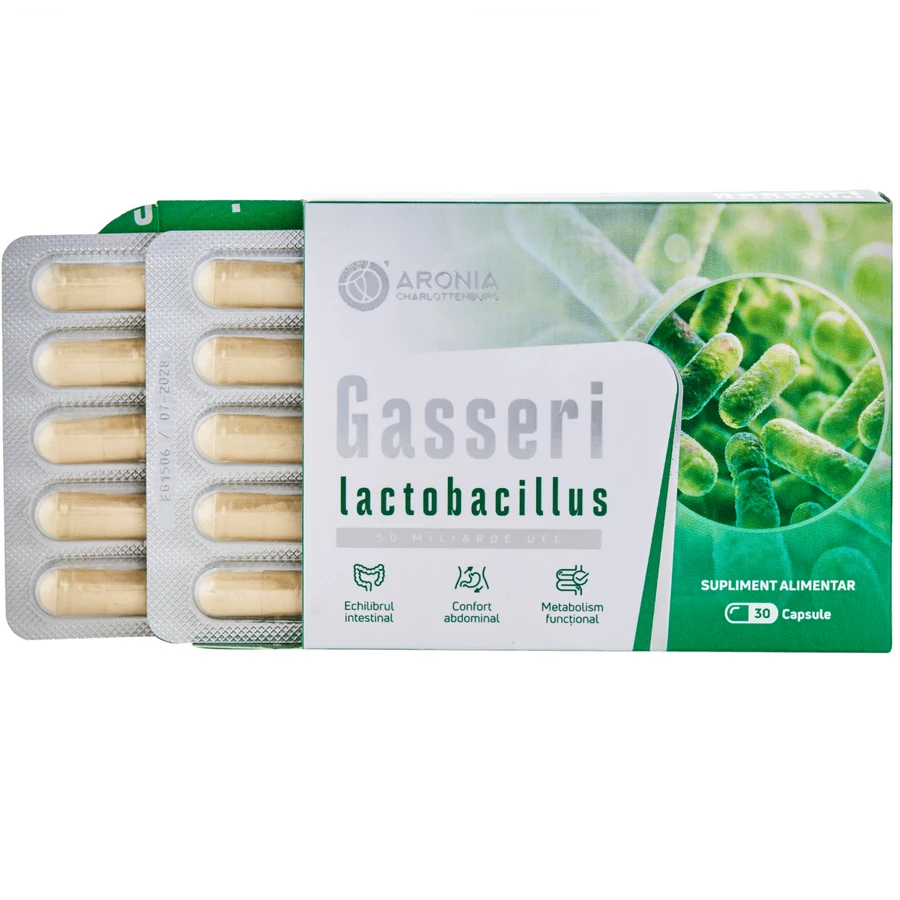 Lactobacillus Gasseri - probiótico concentrado con 50.000 millones de UFC para el equilibrio intestinal, el confort digestivo y un metabolismo óptimo