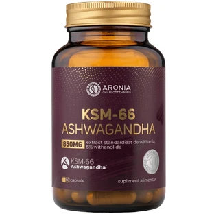 Ashwagandha KSM-66® à 850 mg - 60 capsules met gepatenteerd Ashwagandha-extract voor stressmanagement, rust en een goede nachtrust.