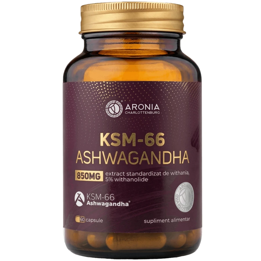 Ashwagandha KSM-66® à 850 mg - 60 capsules met gepatenteerd Ashwagandha-extract voor stressmanagement, rust en een goede nachtrust.