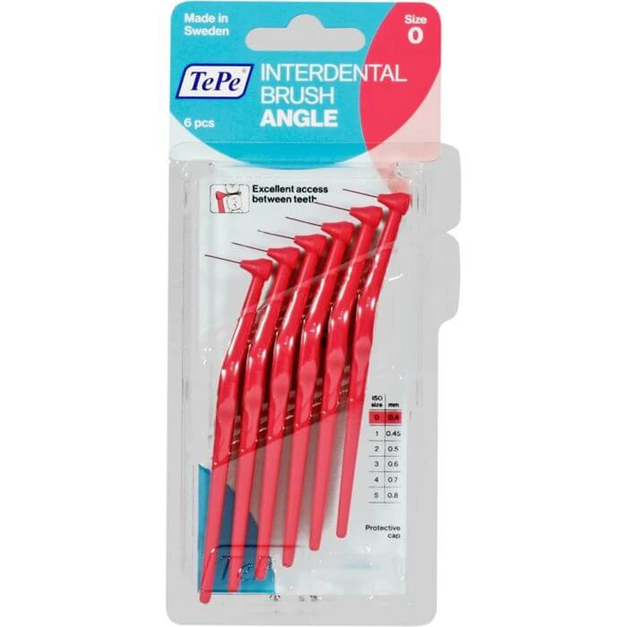 TEPE Angle interdental brush 0.4mm pink 6 pcs.