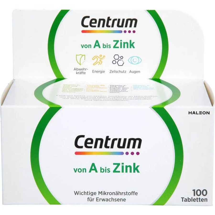 CENTRUM A-Zinc Comprimés 100 Capsules