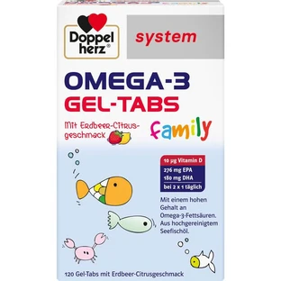 DOPPELHERZ Omega-3 Gel-Tabs famille Erdb.Cit.system 120 St.