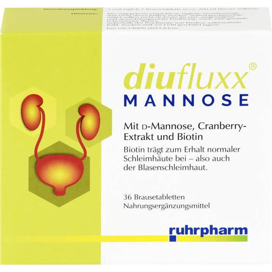 DIUFLUXX Mannose bruistabletten 36 st.