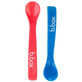 Set of 2 flexible silicone spoons, Blue and Red, BBOX