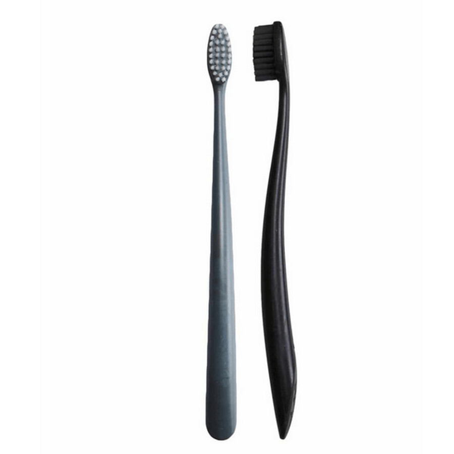 Buy Set of 2 biodegradable toothbrushes, black and gray, Jack N Jill Set of 2 biodegradable toothbrushes, black and gray, Jack N Jill