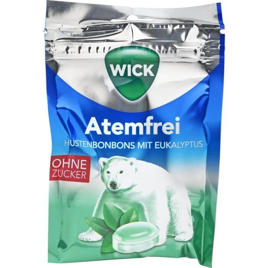 WICK Atemfrei Eukalyptus Bonbons o.Zucker Beutel 72 g
