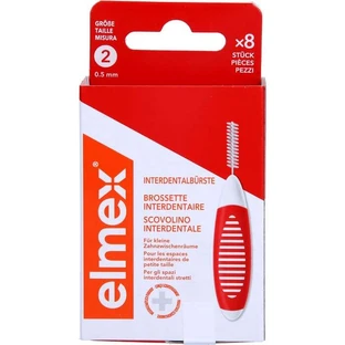 Brosses interdentaires ELMEX ISO taille 2 0,5 mm rouge 8 pcs.
