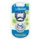 Set of 2 Advantage Blue silicone soothers with cap, 0-6 months, Dr Brown`s