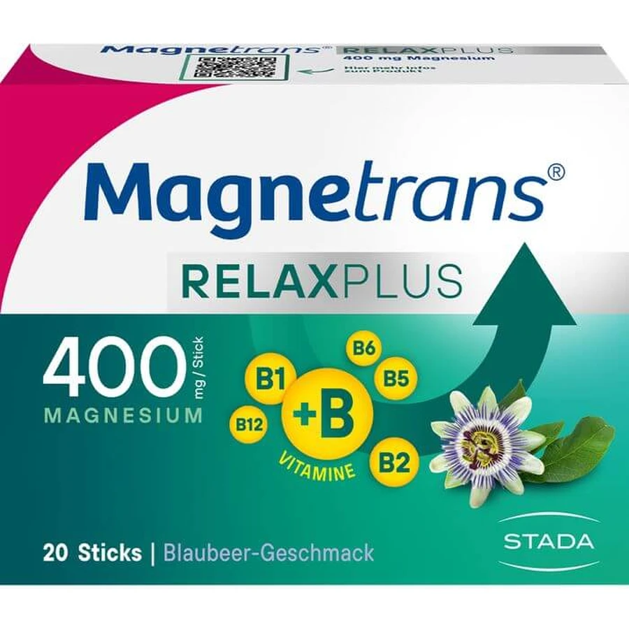 MAGNETRANS Relax+ 400 mg granules sticks blueberry 20 pcs.