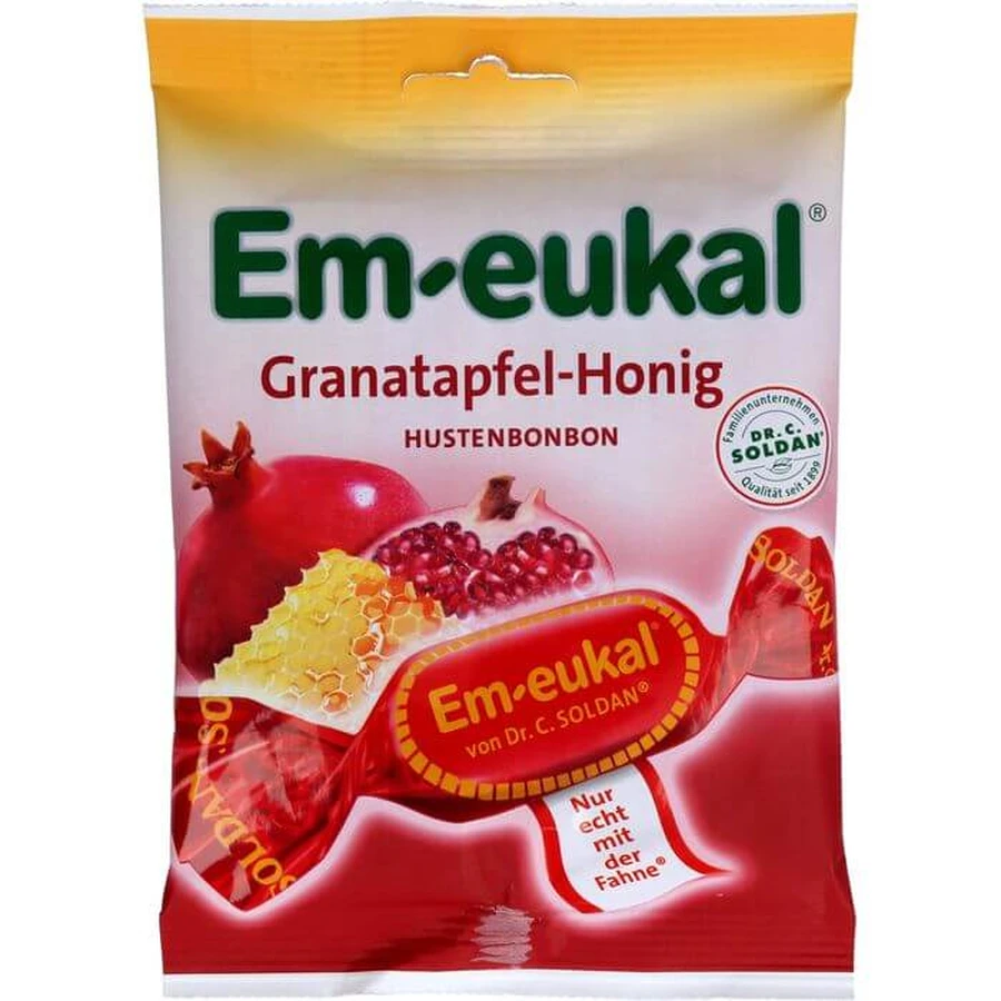 EM-EUKAL bonbons grenade-miel sucrés 75 g
